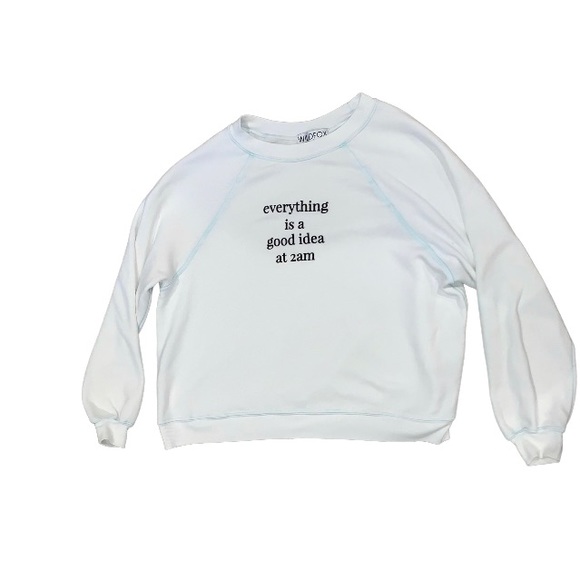 WILDFOX Everything is a good idea at 2am sweatshirt women’s size medium - Picture 4 of 12